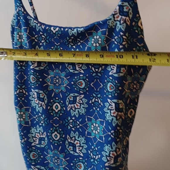 Camp Cove Swim One Piece Swimsuit in Tile Blue - Picture 7 of 8